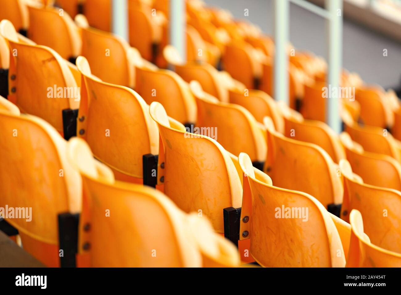 empty stadium seat Stock Photo