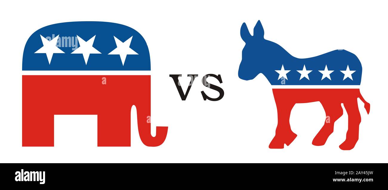 republican vs democratic Stock Photo