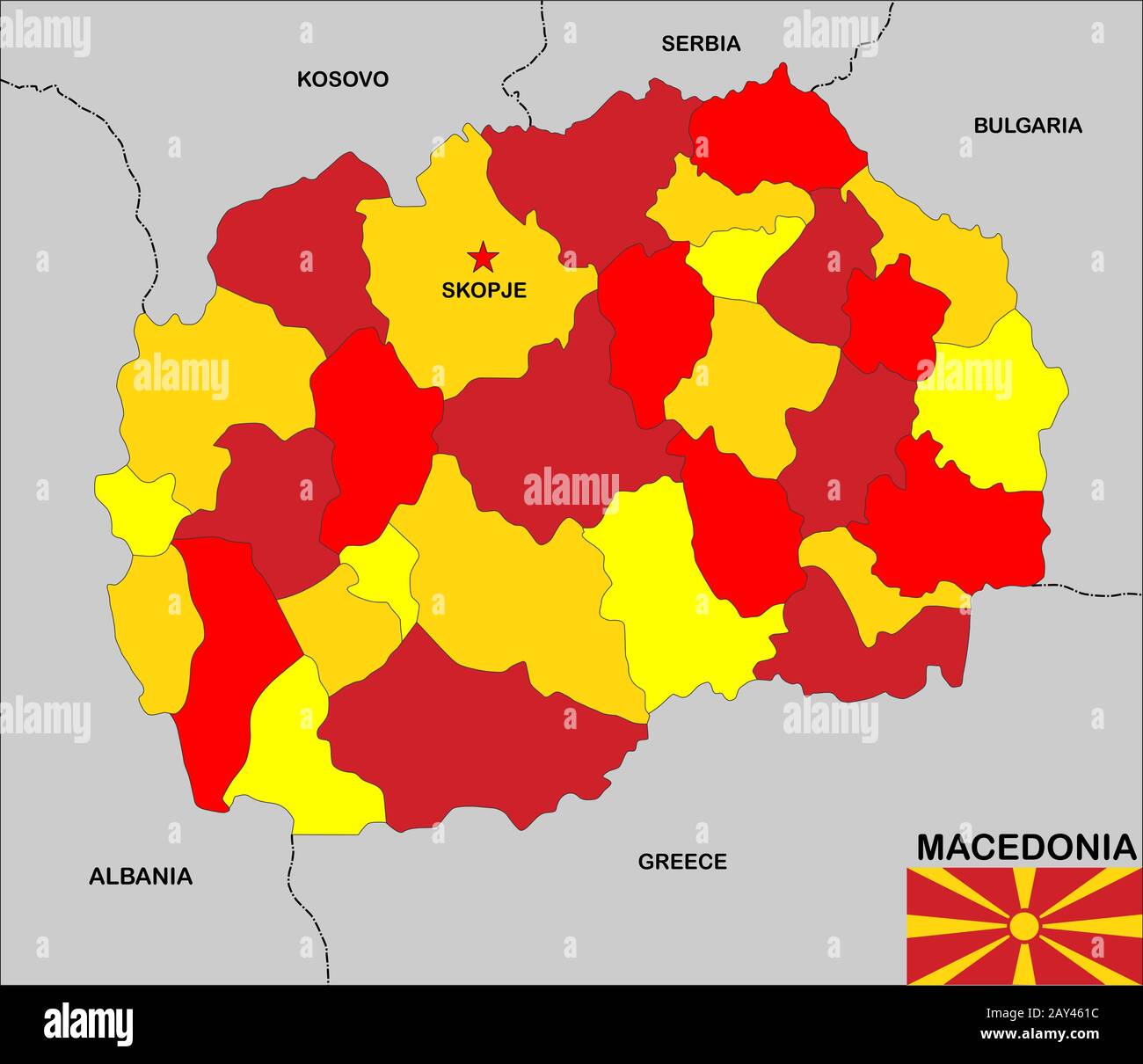 Macedonia map hires stock photography and images Alamy