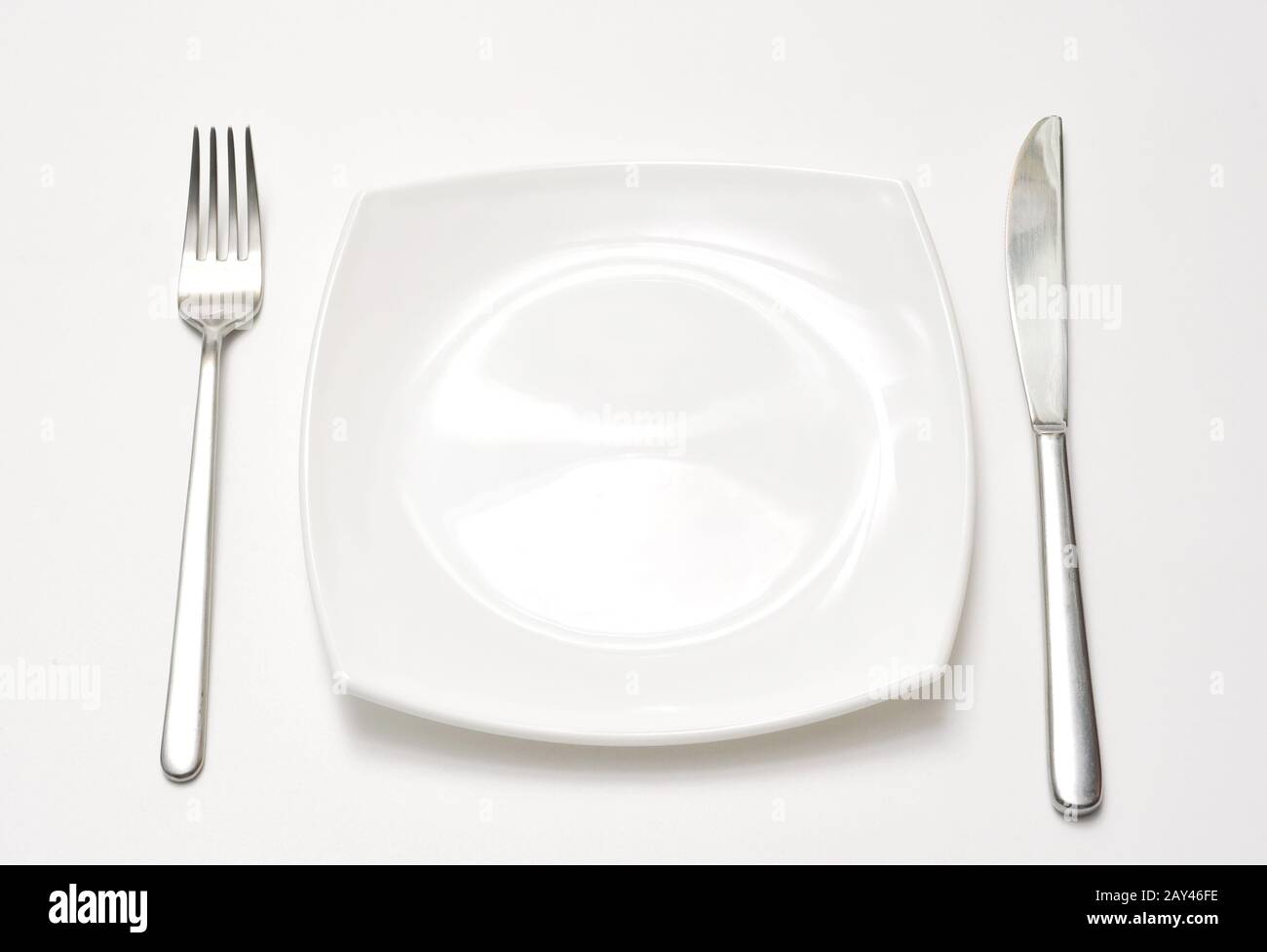 Empty plate knife and fork hires stock photography and images Alamy