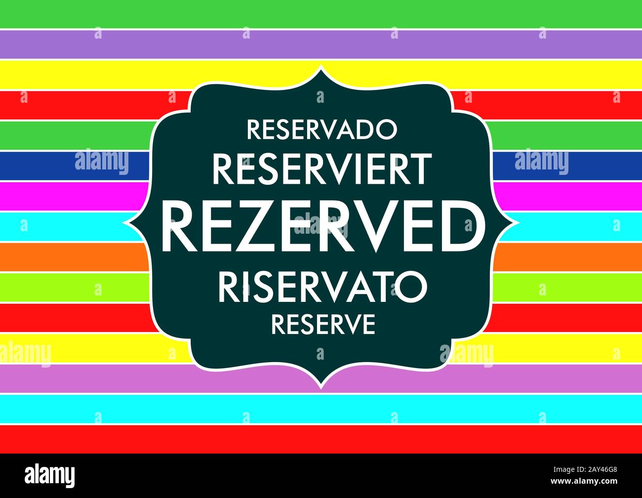 Reserved sign table english hi-res stock photography and images - Alamy