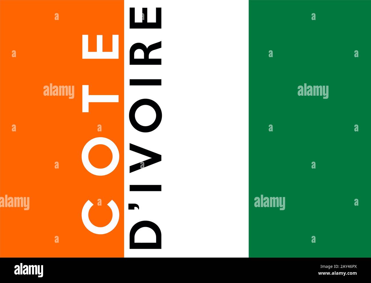 flag of ivory coast Stock Photo