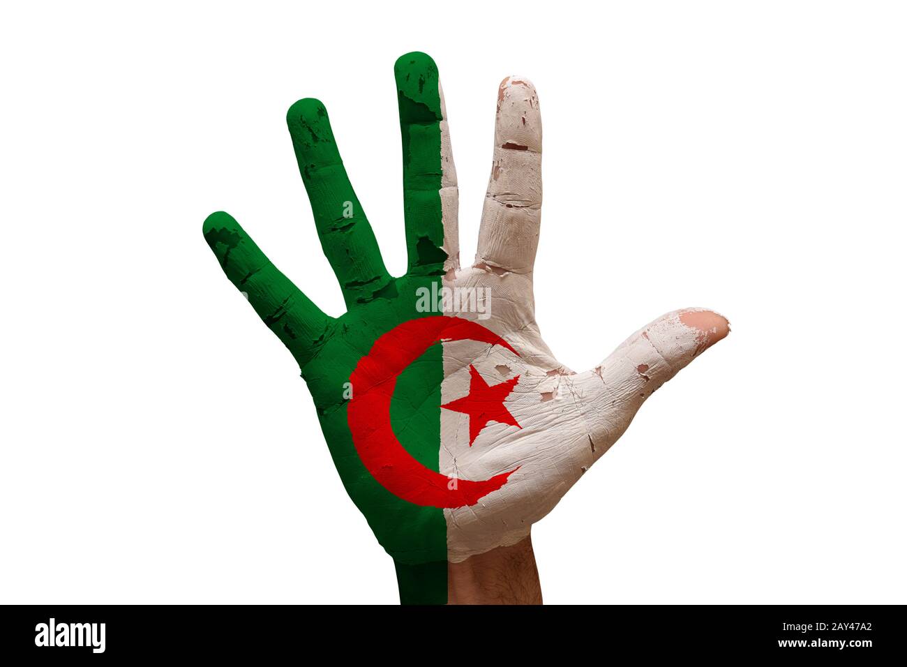 palm flag algeria Stock Photo