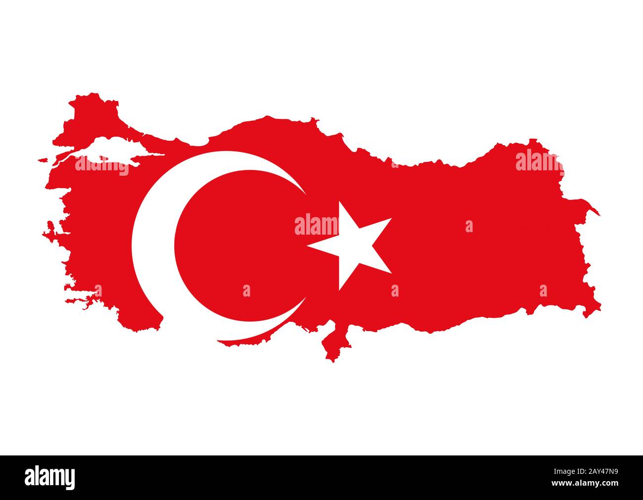 turkey flag map Stock Photo Alamy