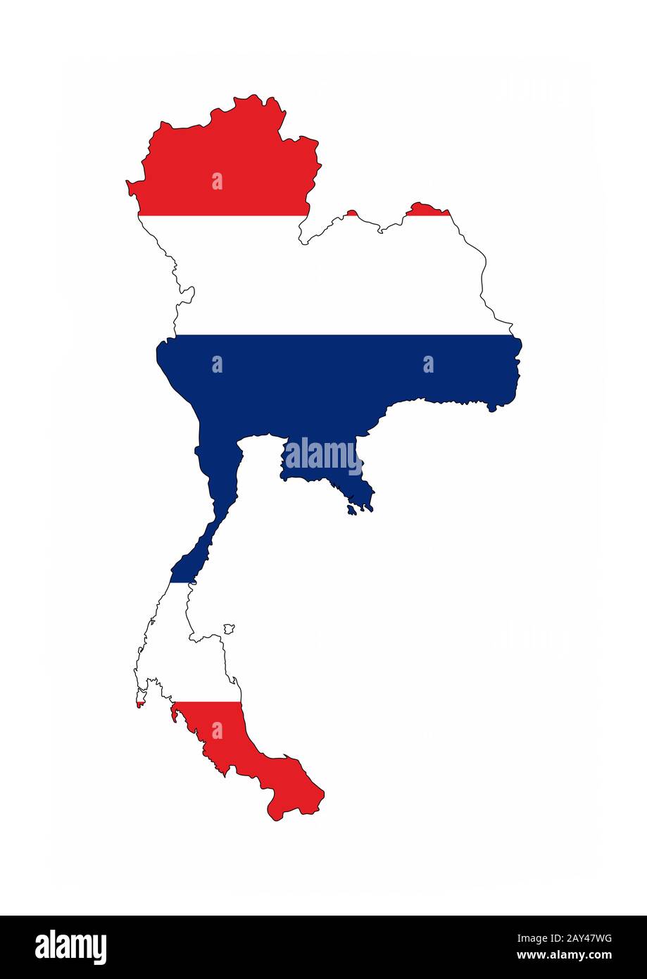 thailand flag map Stock Photo - Alamy