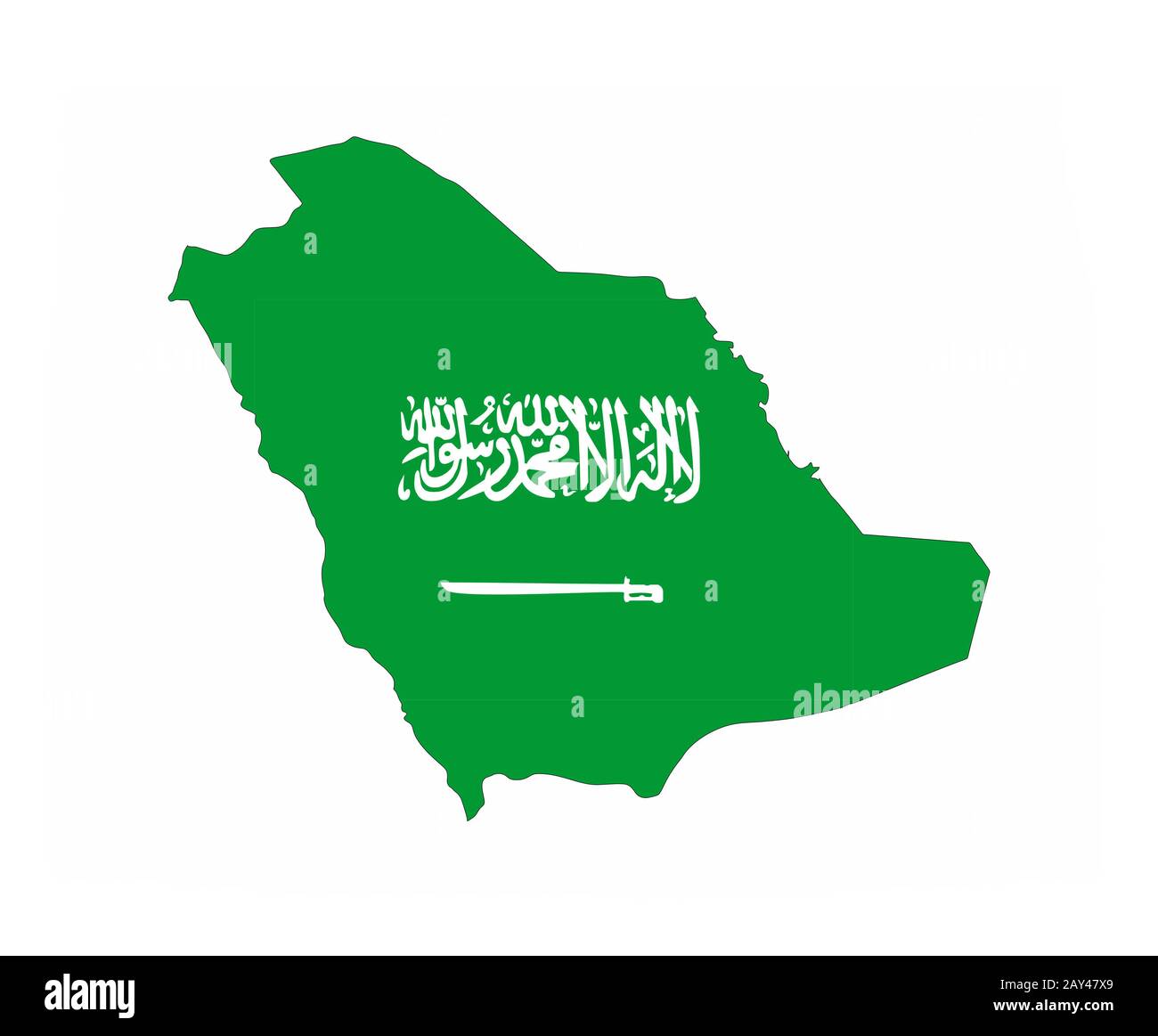 saudi arabia flag map Stock Photo Alamy