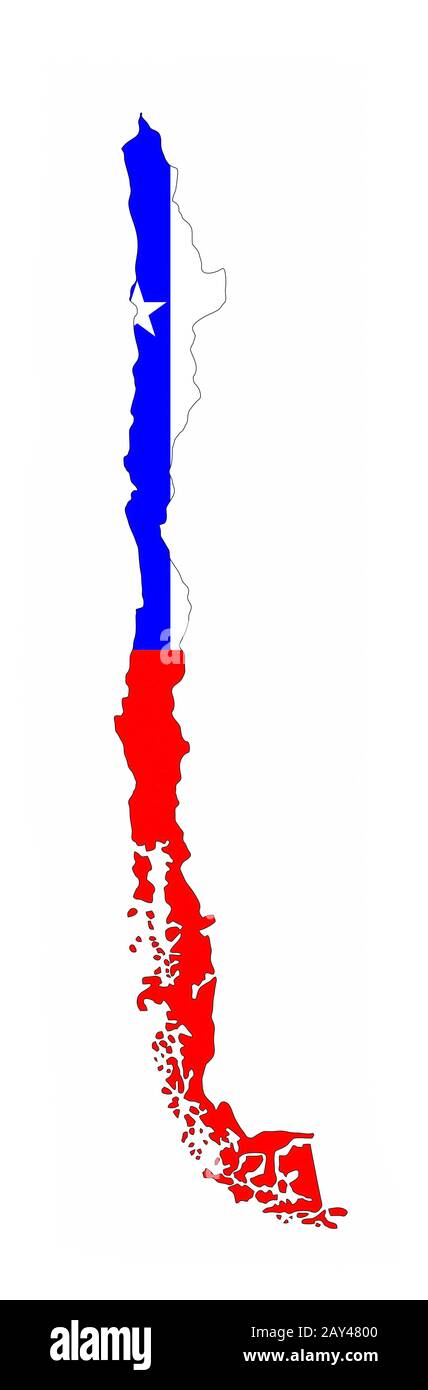 Flag Map Of Chile Chile Flaggen Bedeutung CWJQO