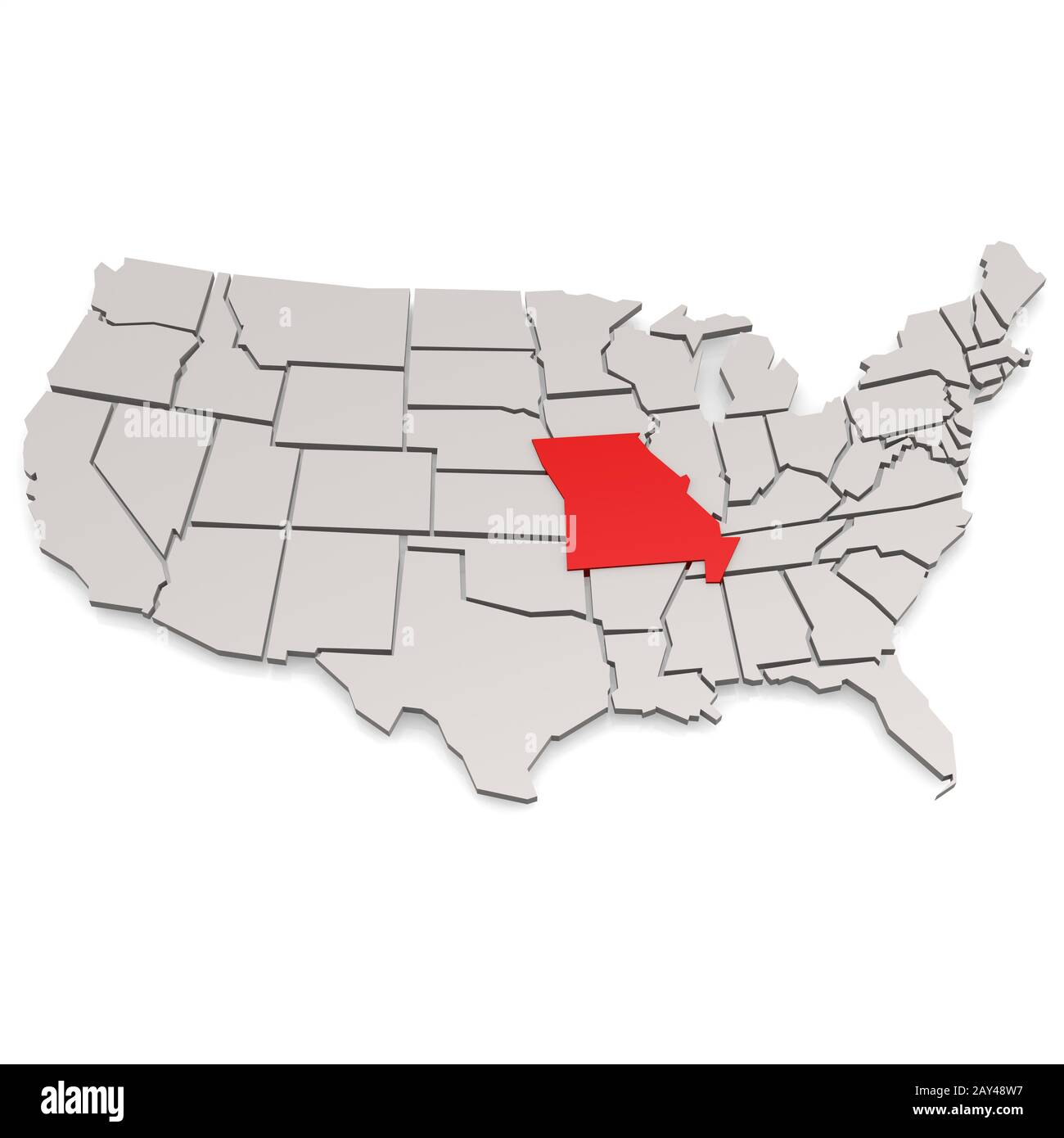 Missouri outline Cut Out Stock Images &amp; Pictures - Alamy