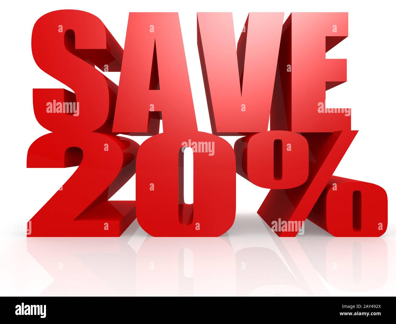 Save 20 percent Stock Photo