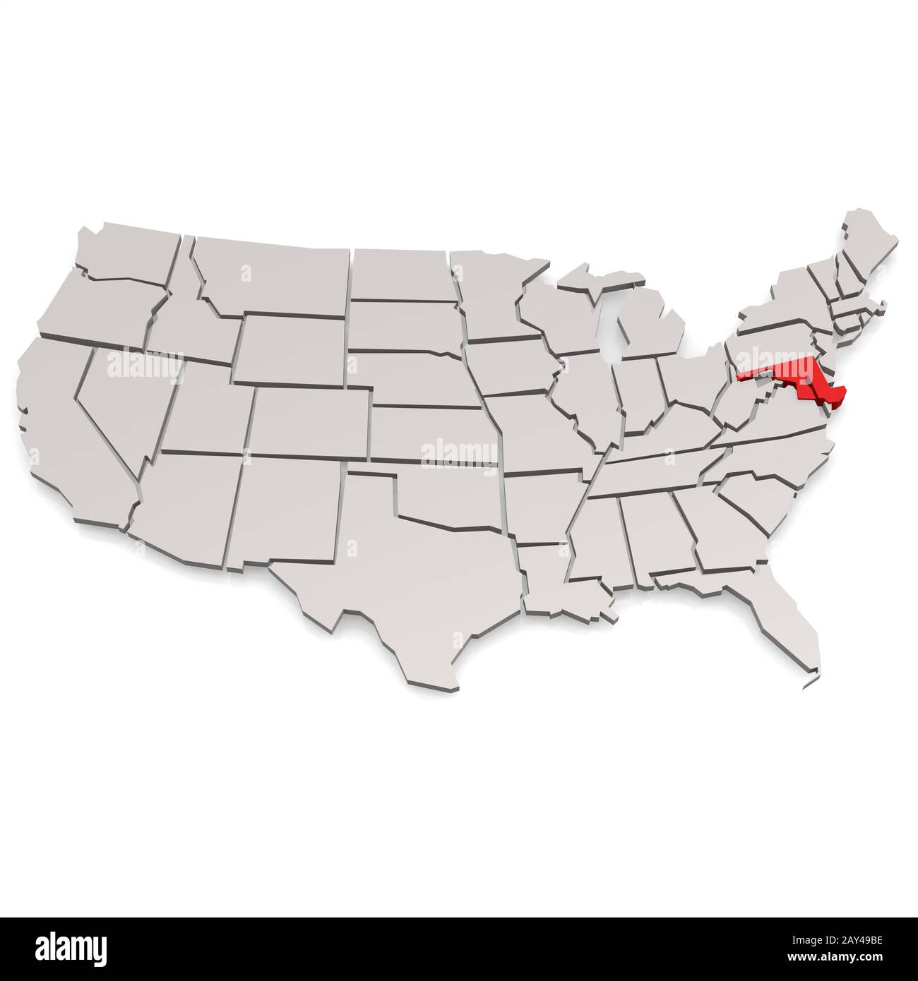 Maryland state map outline flag hi-res stock photography and images - Alamy