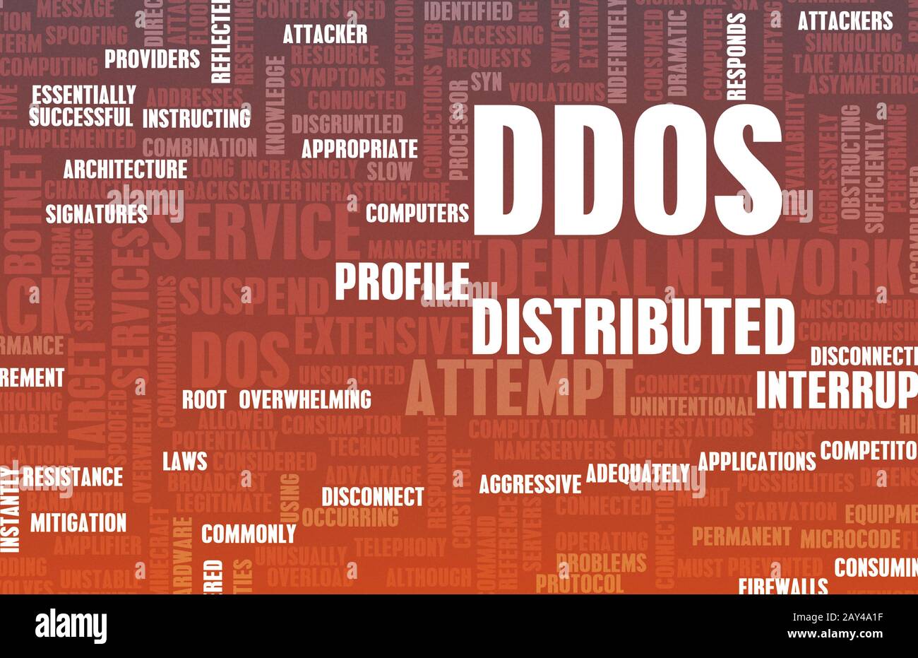 DDOS Distributed Denial of Service Attack Stock Photo
