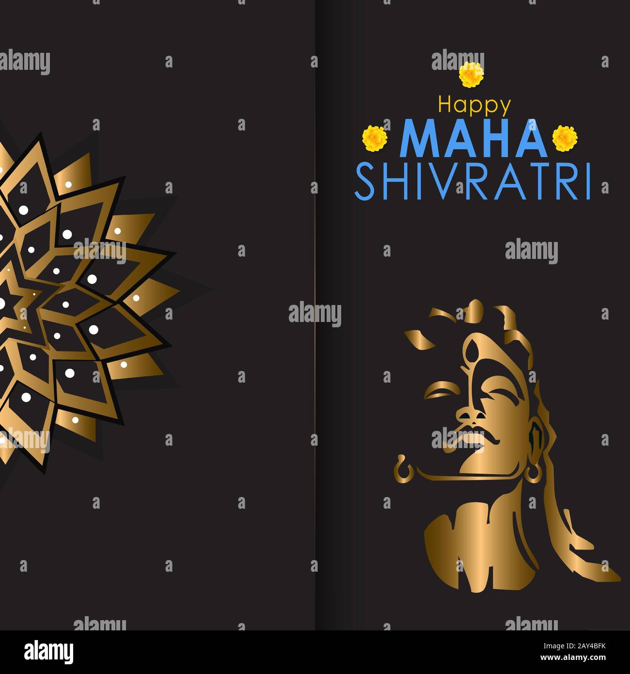 Greeting card for Shivratri, a Hindu festival celebrated of Shiva Lord ...