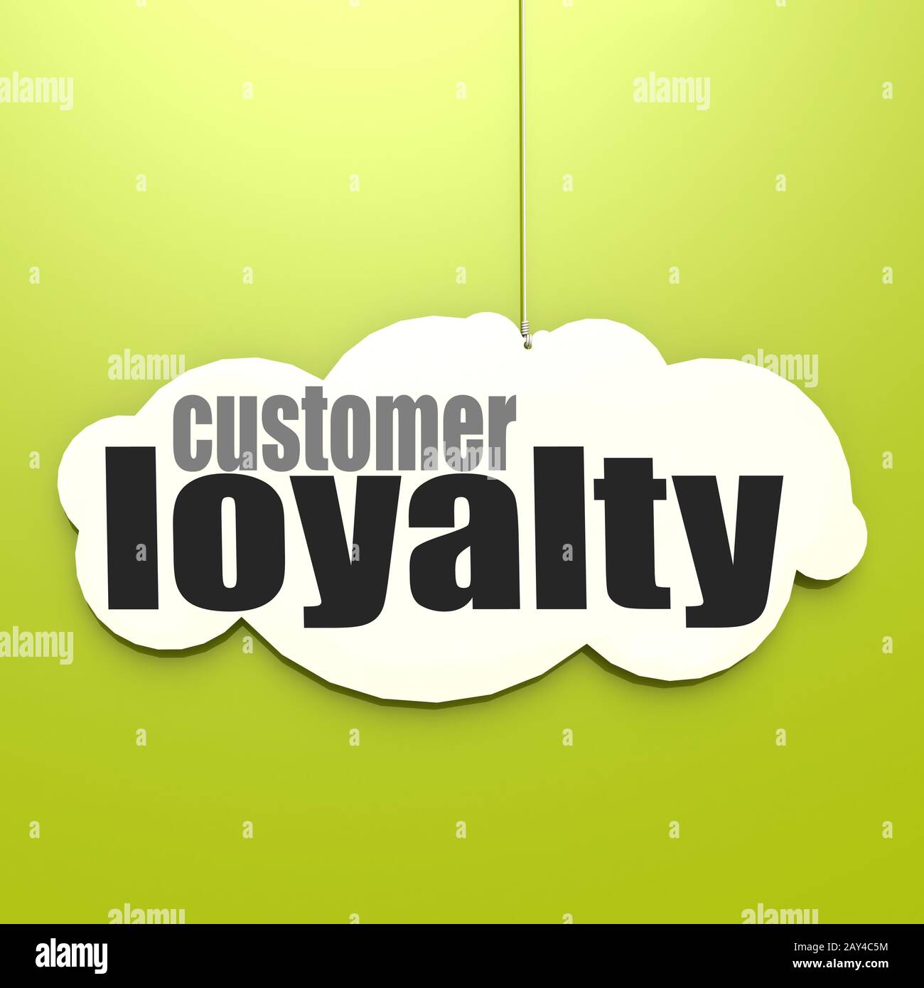 White cloud with customer loyalty Stock Photo