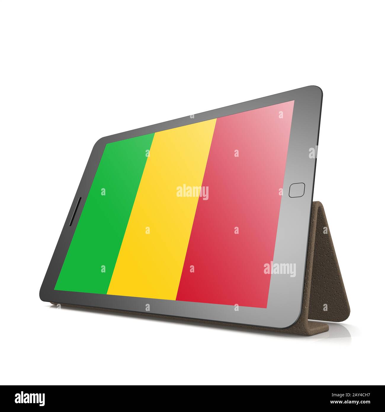 Tablet with Mali flag Stock Photo