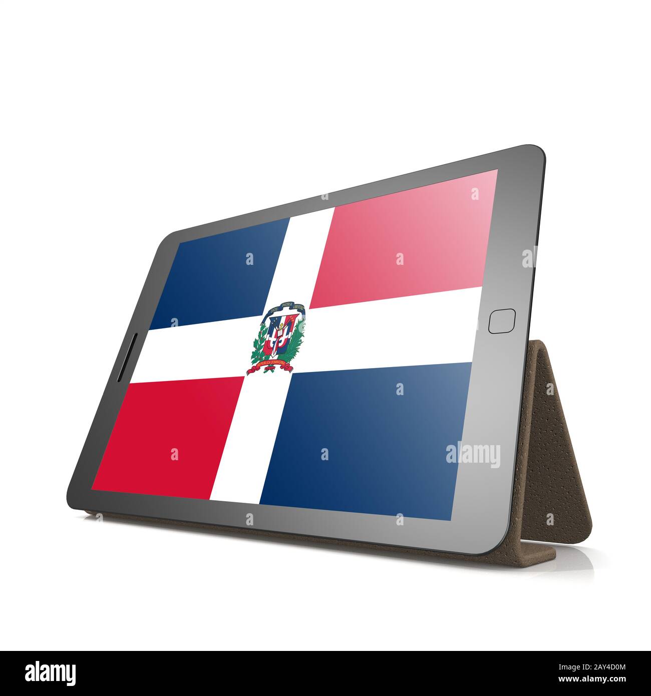 Tablet with Dominican Republic flag Stock Photo - Alamy