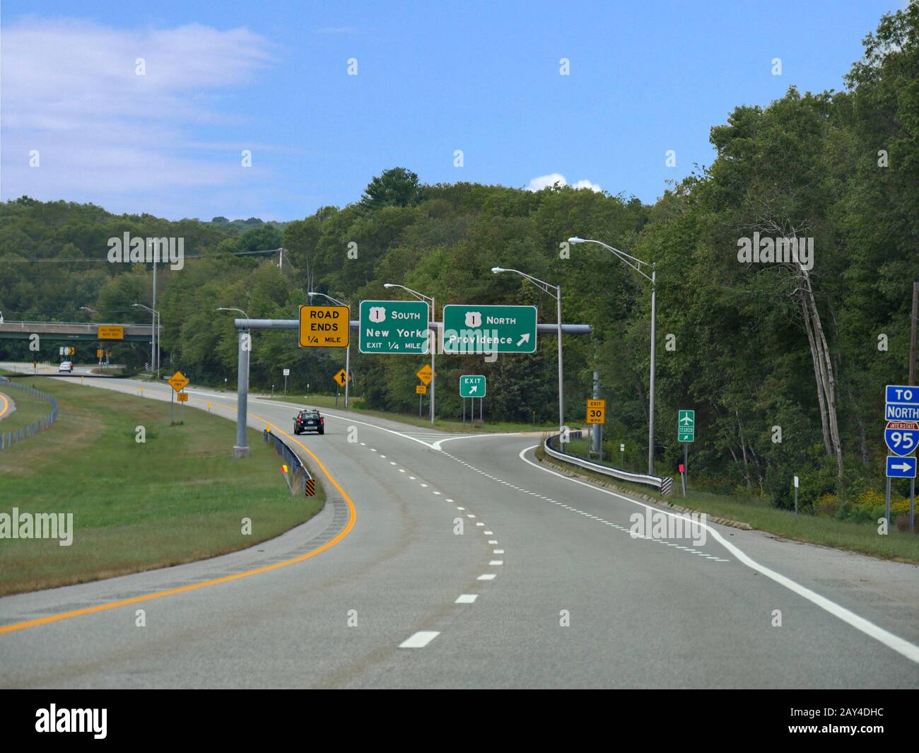 Narragansett, Rhode IslandSeptember 2017 Directional signs at an