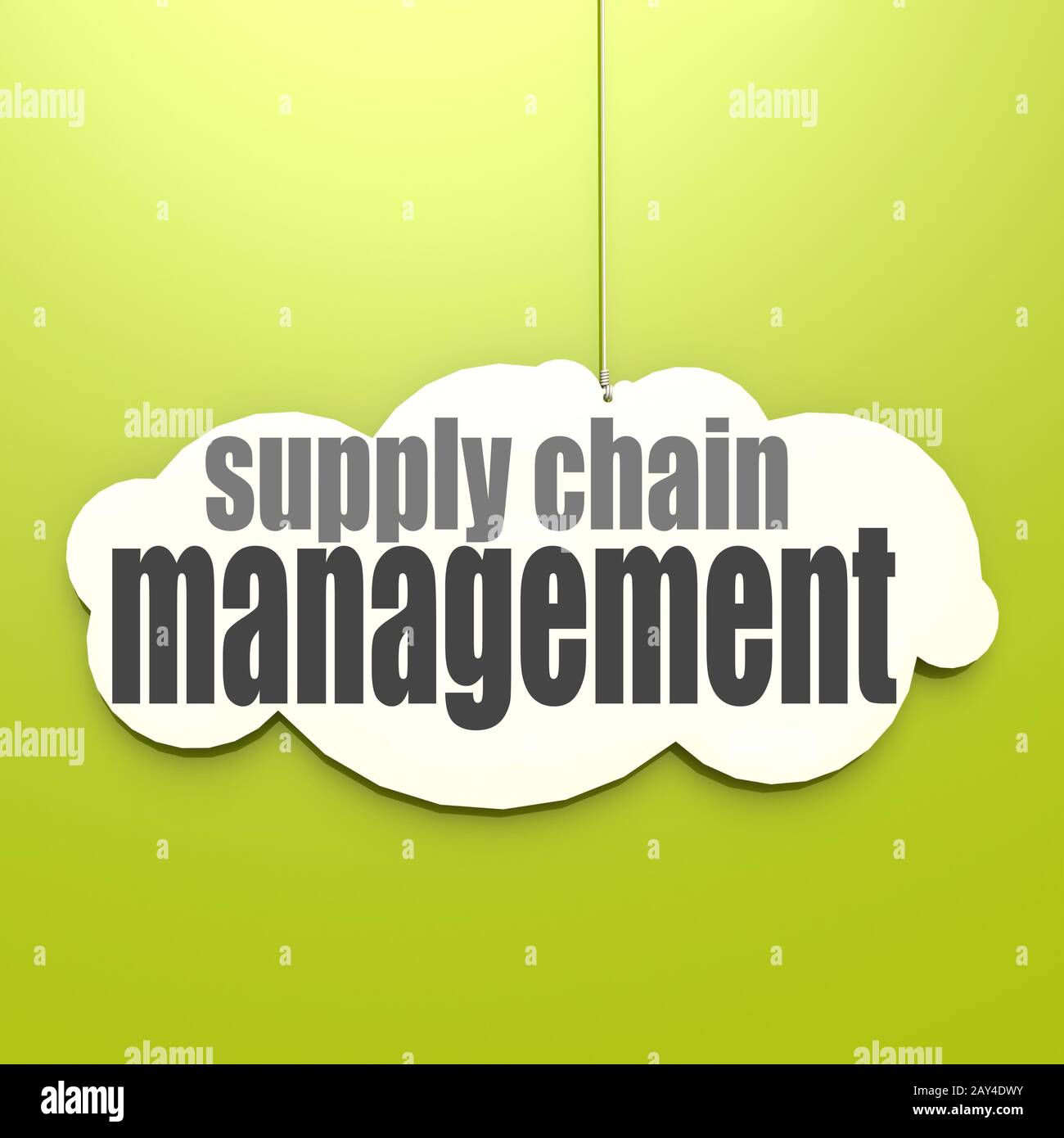 White cloud with supply chain management Stock Photo