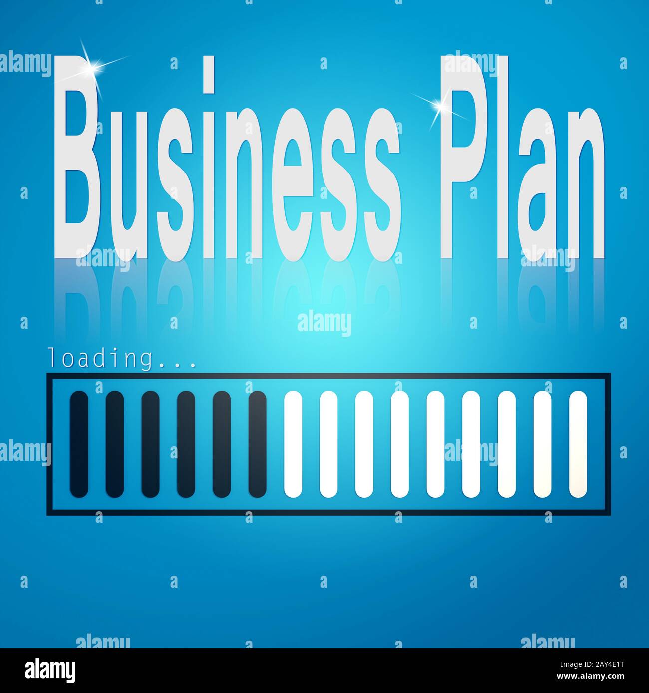 Loading Bar Plan Business plan blue loading bar Stock Photo - Alamy