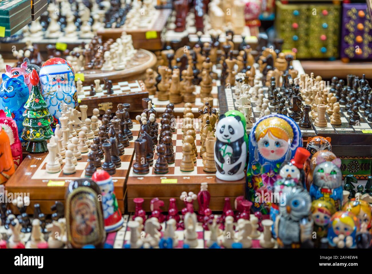 Things to buy in the stalls, Inside the Cloth Hall (Sukiennice), Krakow