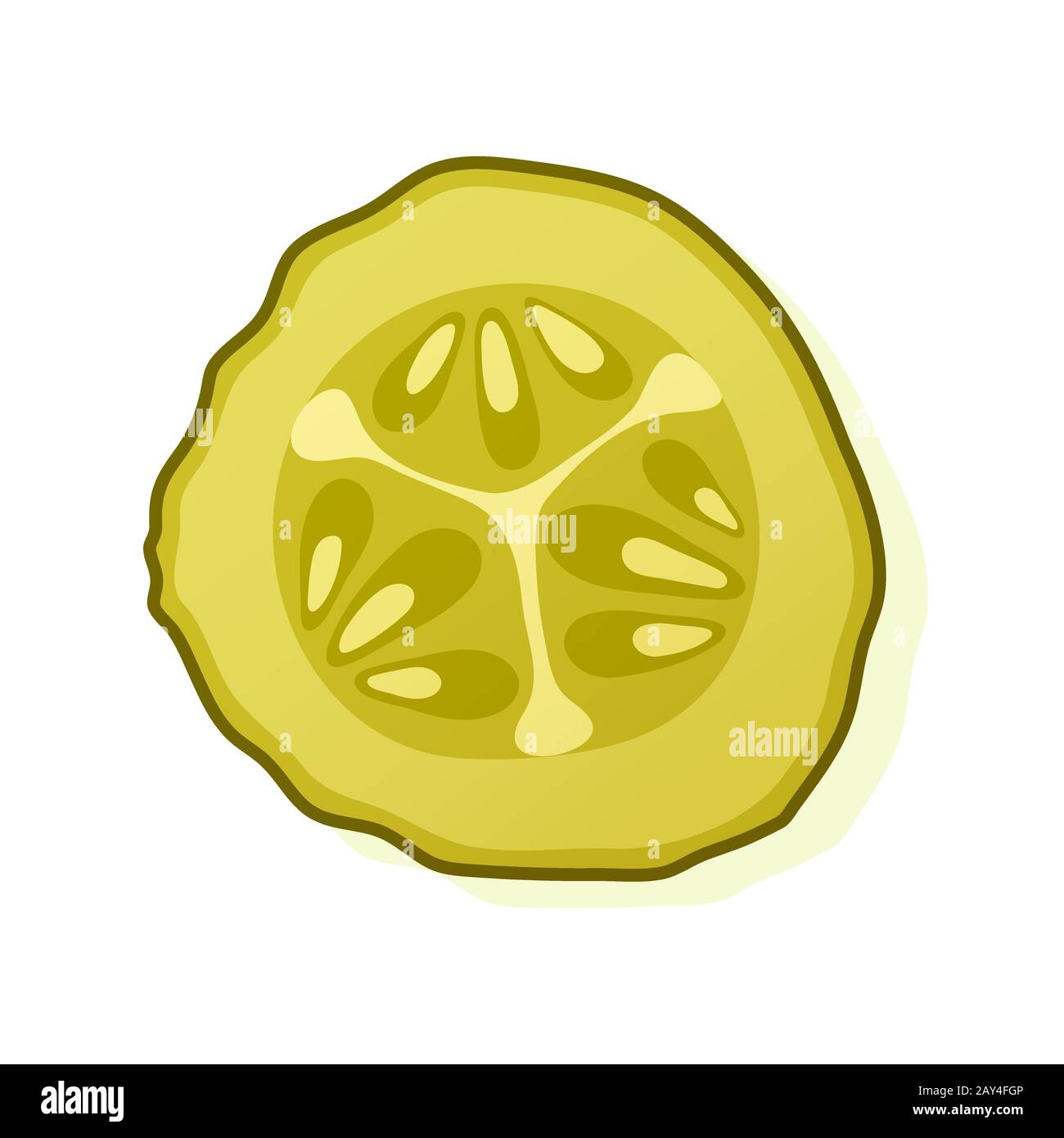 Pickled Cucumber Slice Isolated On White Background Marinated Pickled Cucumber Isolated Vector Illustration Stock Vector Image Art Alamy