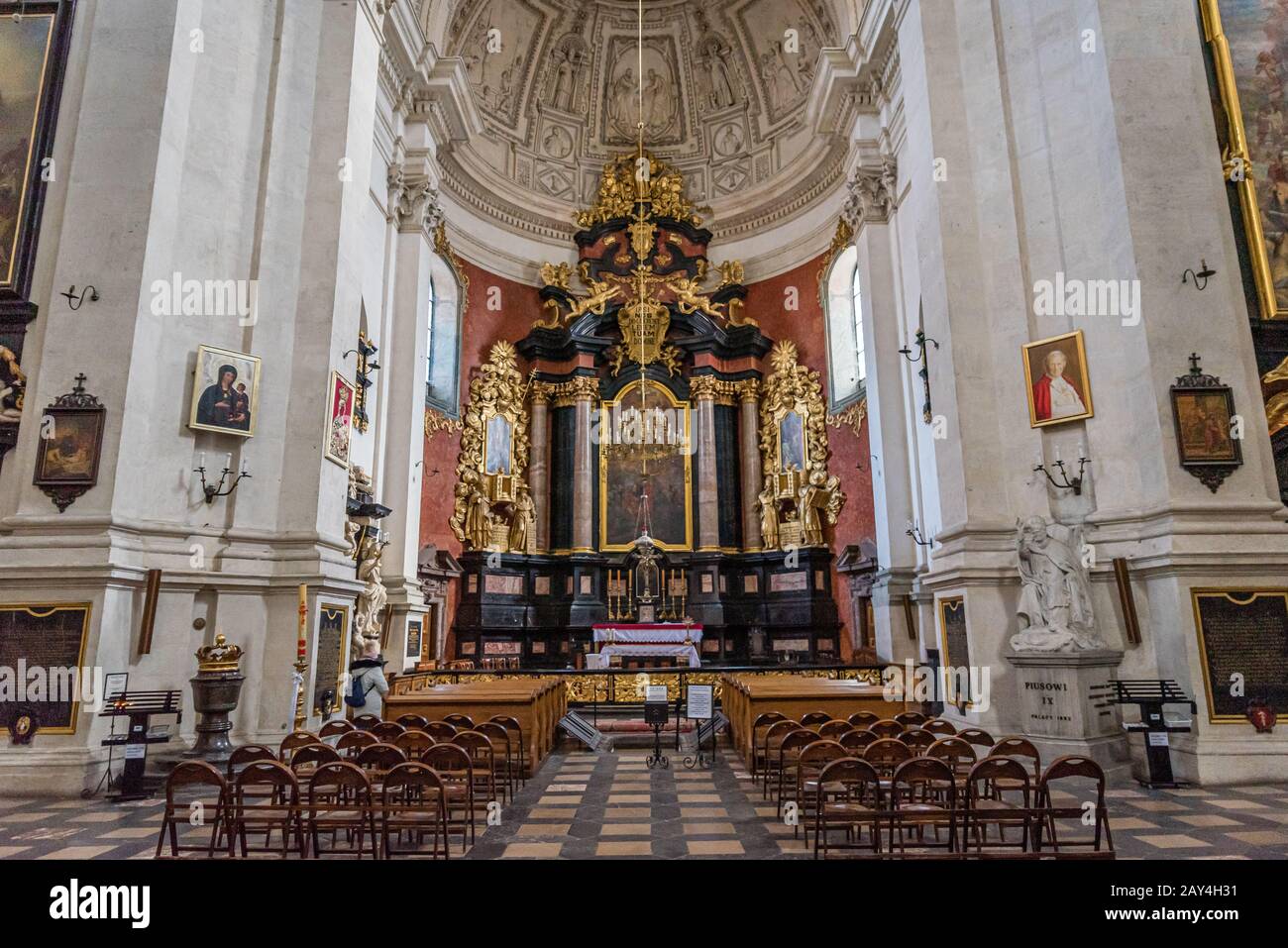 Inside Saints Peter and Paul Church, Krakow, Poland Stock Photo