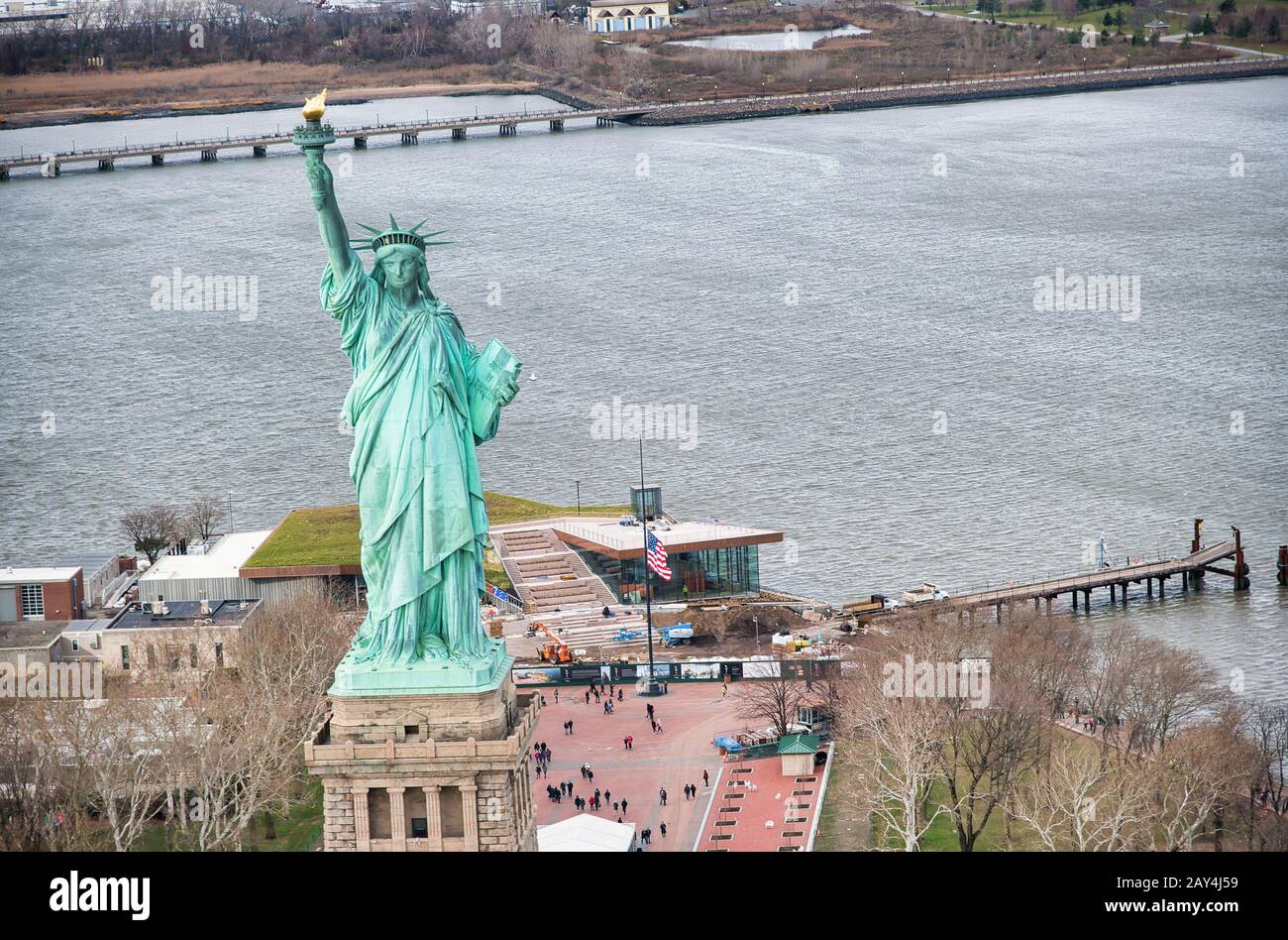 Aerial view of Statue of Liberty, New York City Stock Photo - Alamy