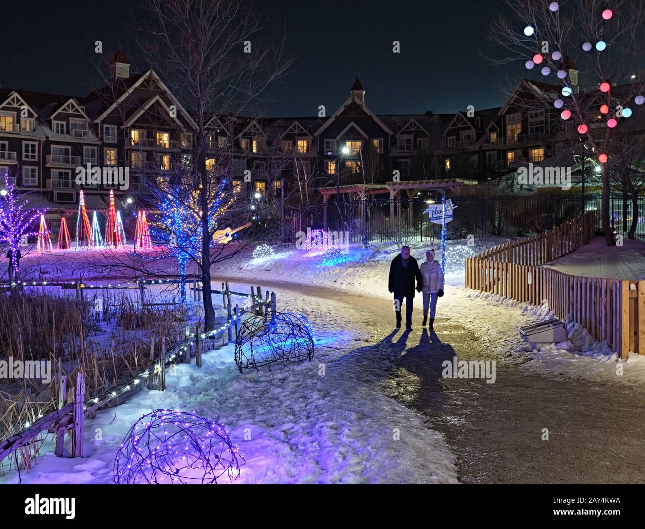 Seasonal lighting, blumination, Blue Mountain Stock Photo Alamy