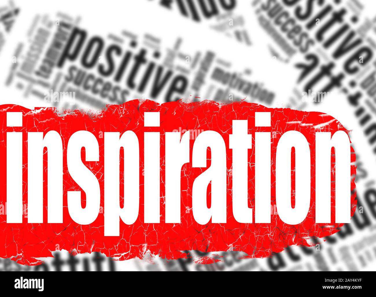 Word cloud inspiration business sucess concept Stock Photo