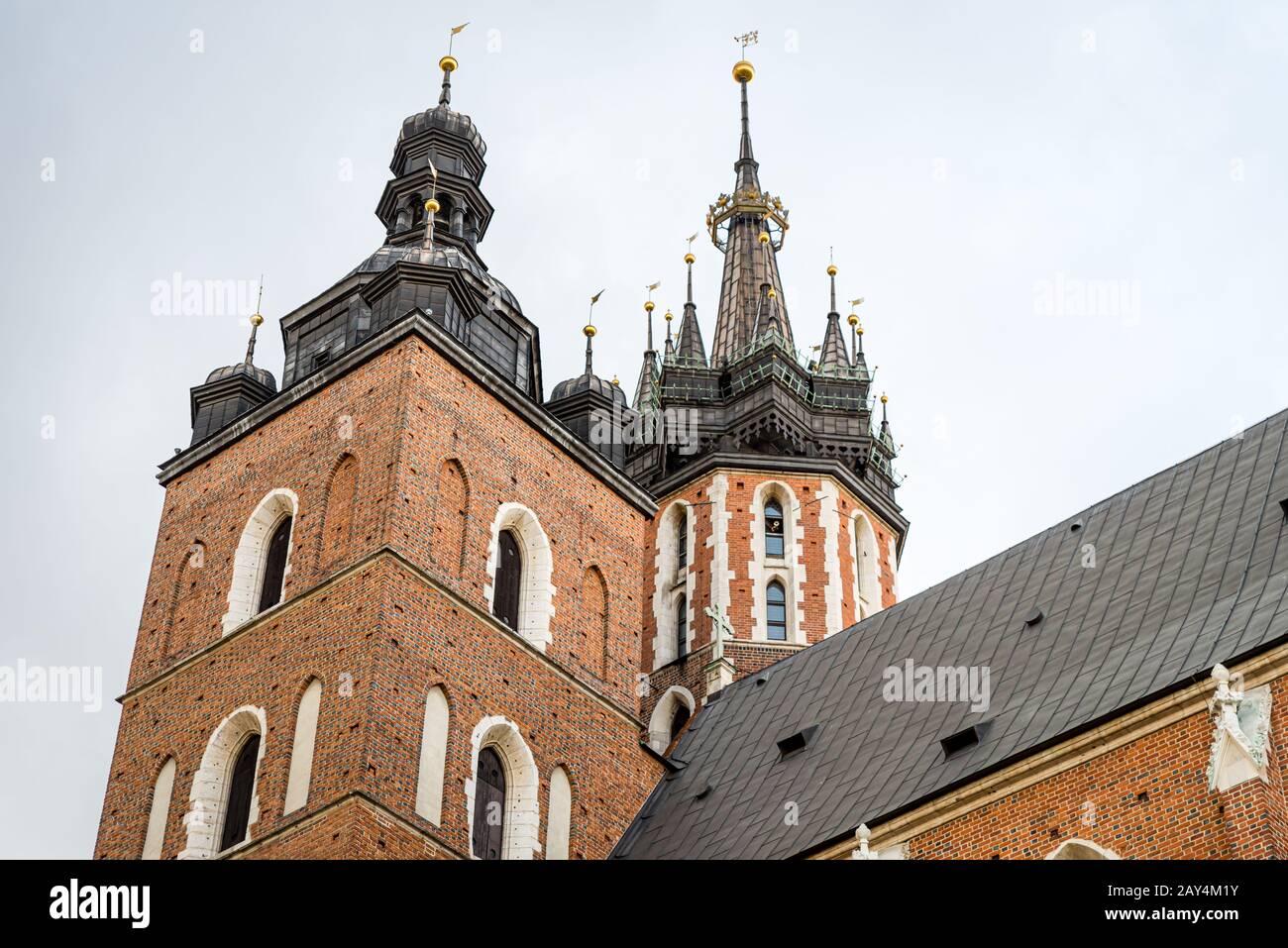 St Mary's Basilica in Krakow, Poland Stock Photo