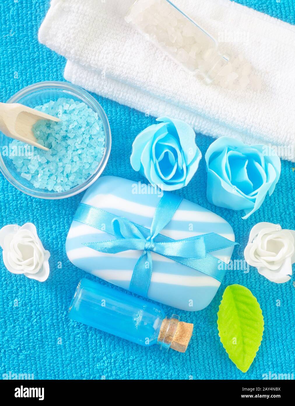 sea salt and oil Stock Photo Alamy