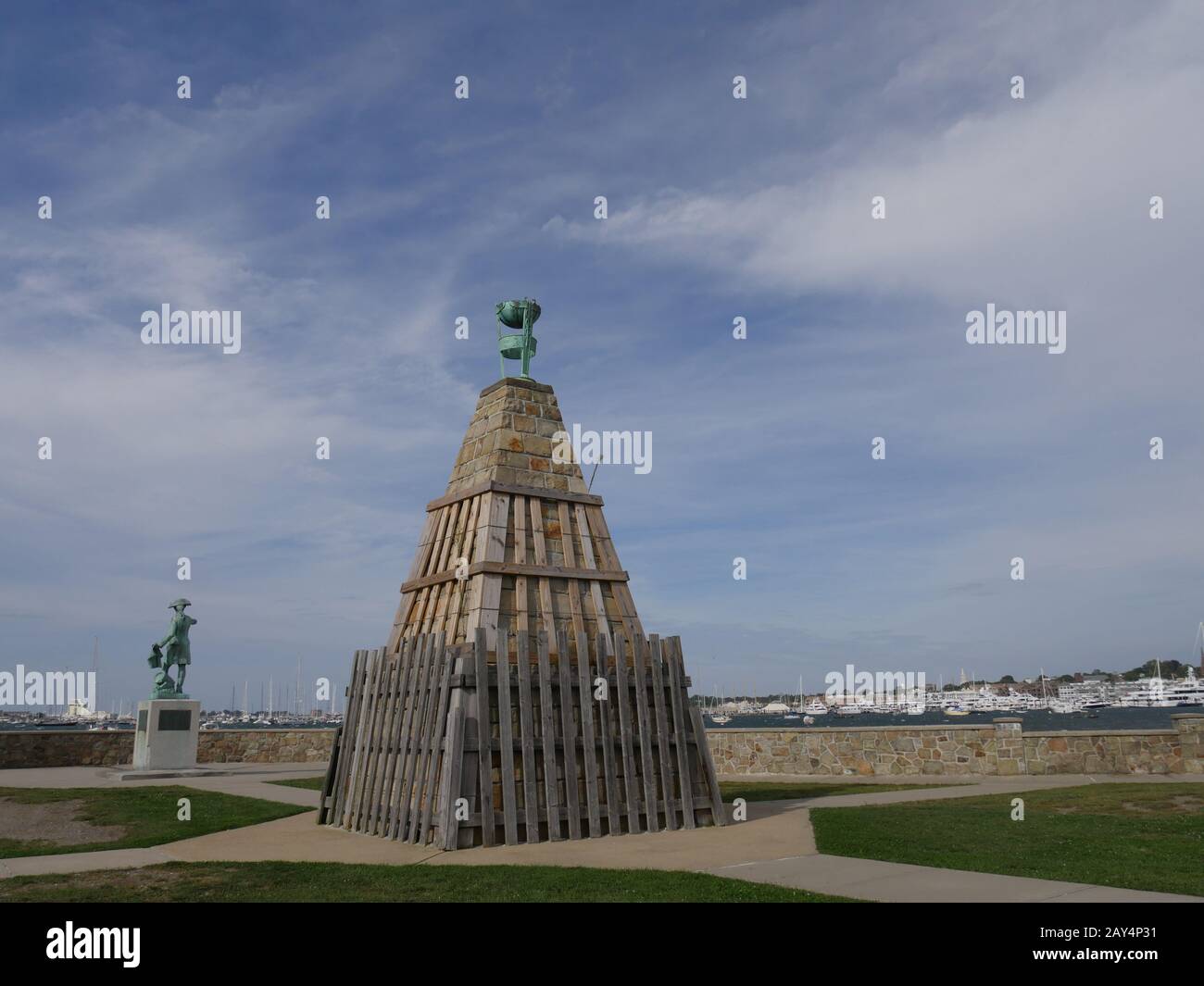 Newport, Rhode IslandSeptember 2017 The Rochambeau Statue and