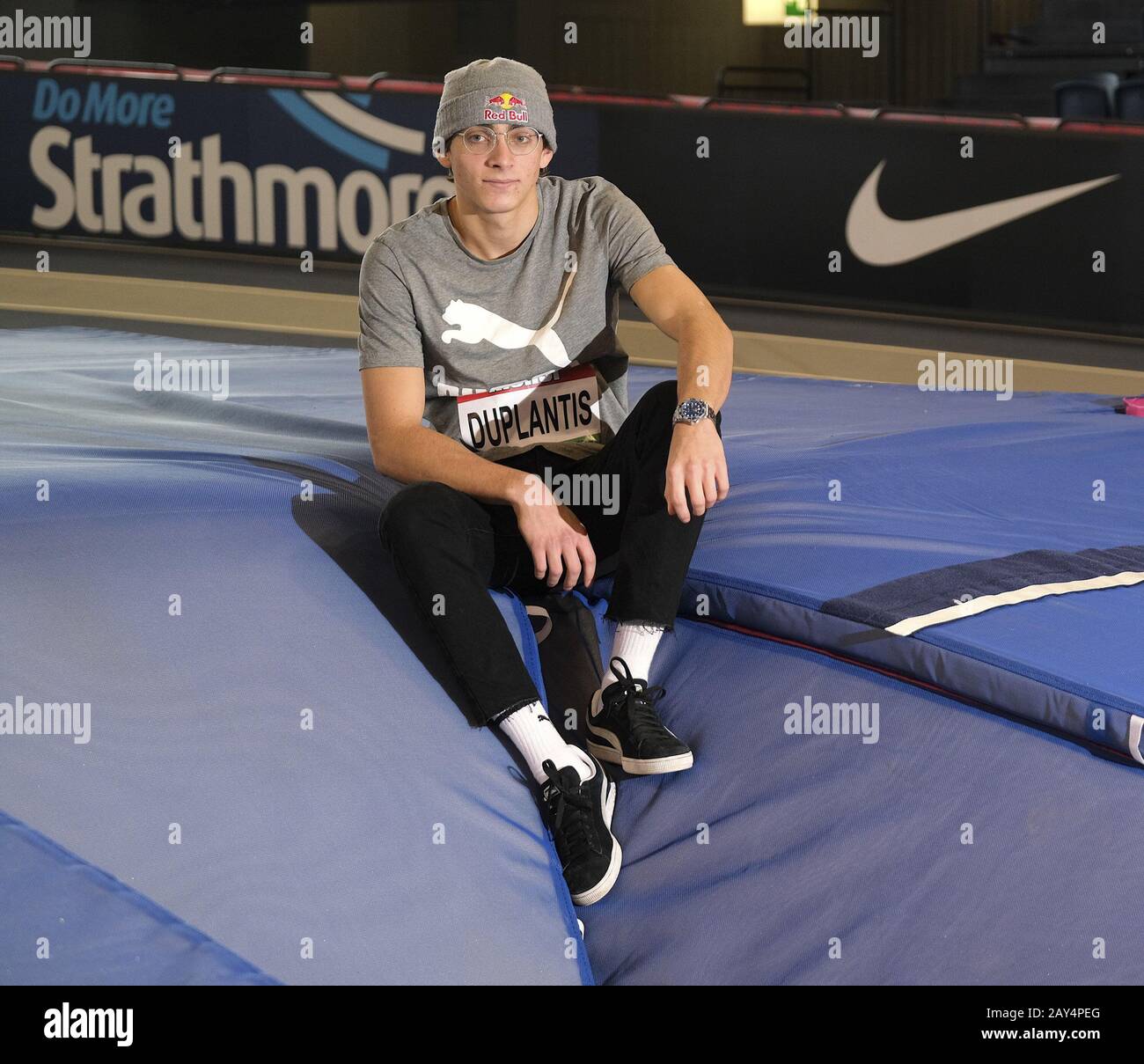Glasgow Uk 14th Feb 2020 Mondo Duplantis Swe At A Pre Event Photocall Today Mondo Duplantis Swe Pole Vault Still Only 20 Years Of Age Duplantis Is The Reigning European Champion