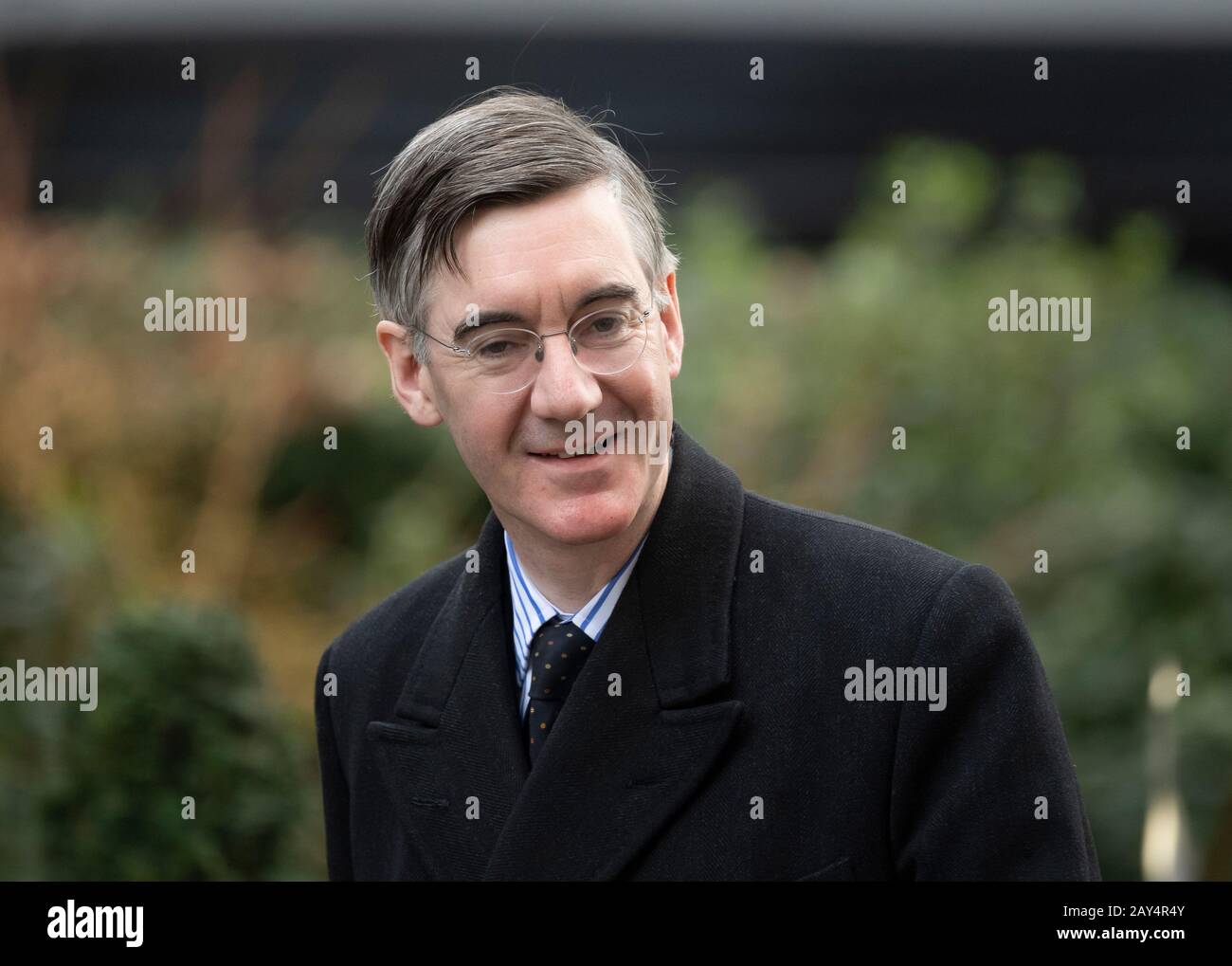 Downing Street, London, UK. 14th February 2020. Jacob Rees-Mogg MP, Leader of the Commons in Downing Street for weekly cabinet meeting. Credit: Malcolm Park/Alamy Live News. Stock Photo