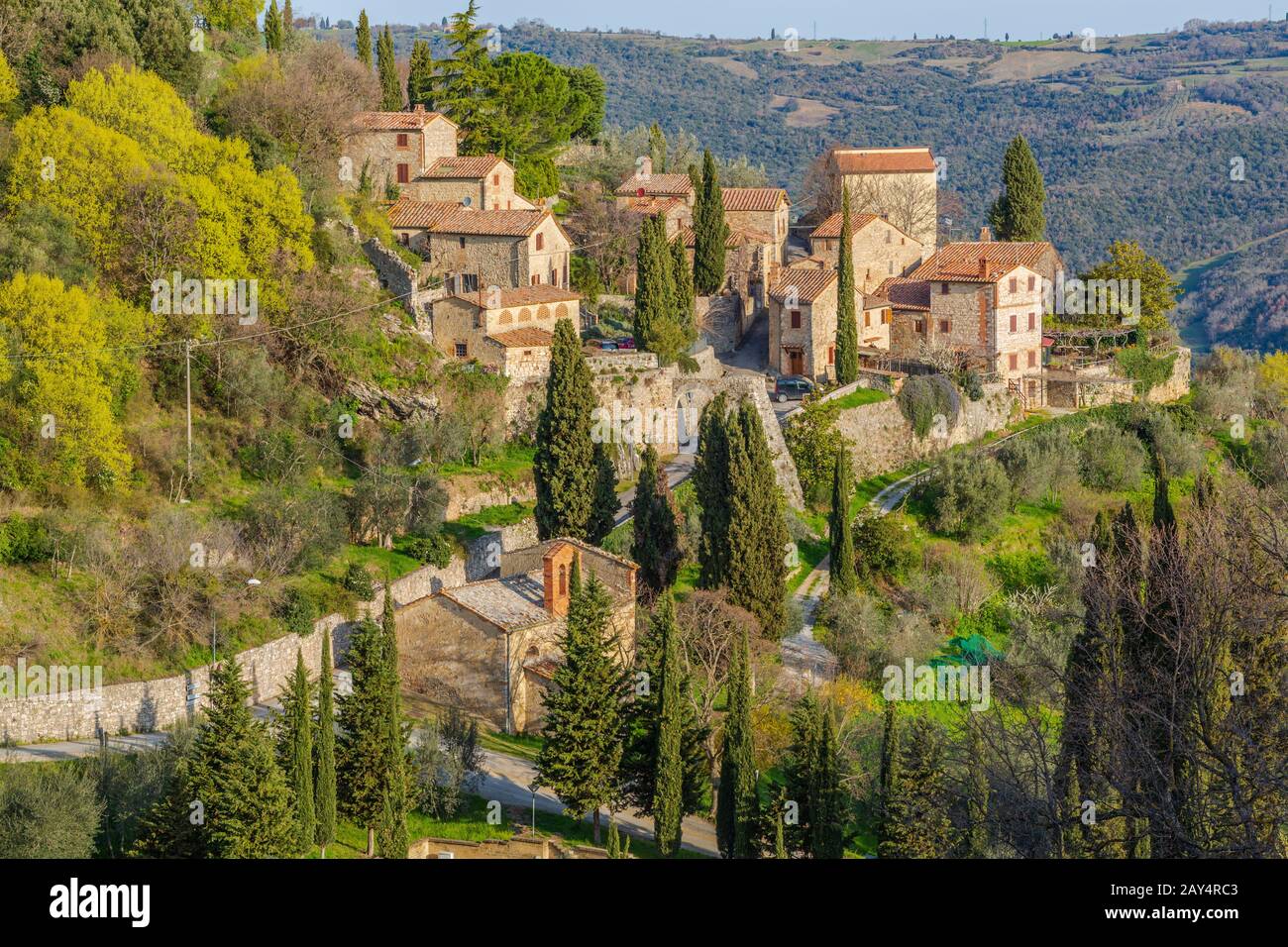 Castiglione d’Orcia Fortress, Tuscany, Italy Stock Photo - Alamy