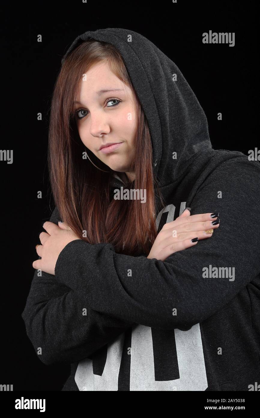 girls with folded arms Stock Photo - Alamy