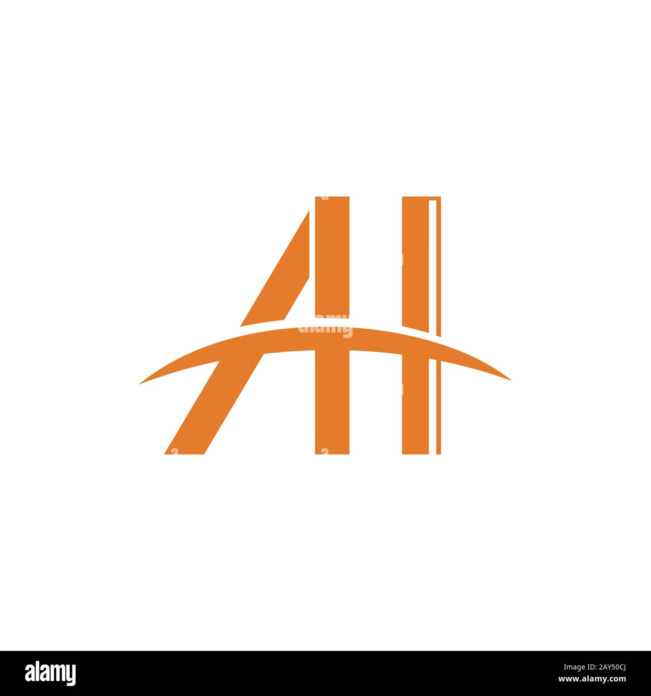 Initial letter ah or ha logo design template Stock Vector Image \u0026 Art -  Alamy, image size:1300x1390