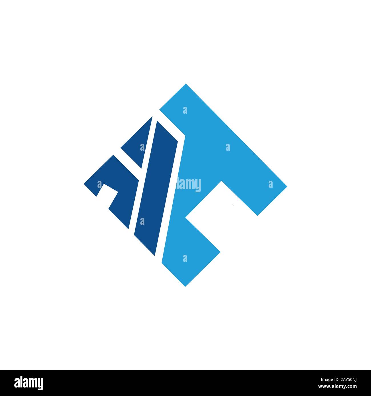 Initial letter ah or ha logo design template Stock Vector