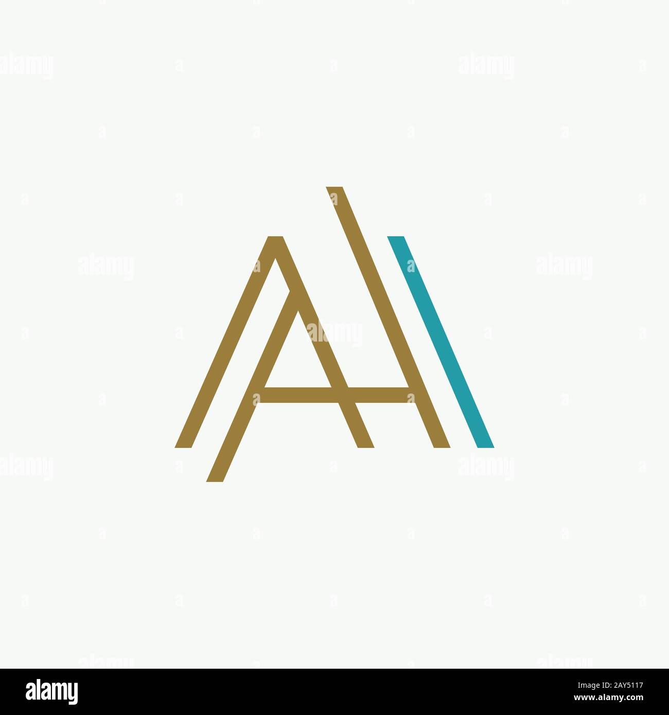 Initial letter ah or ha logo design template Stock Vector
