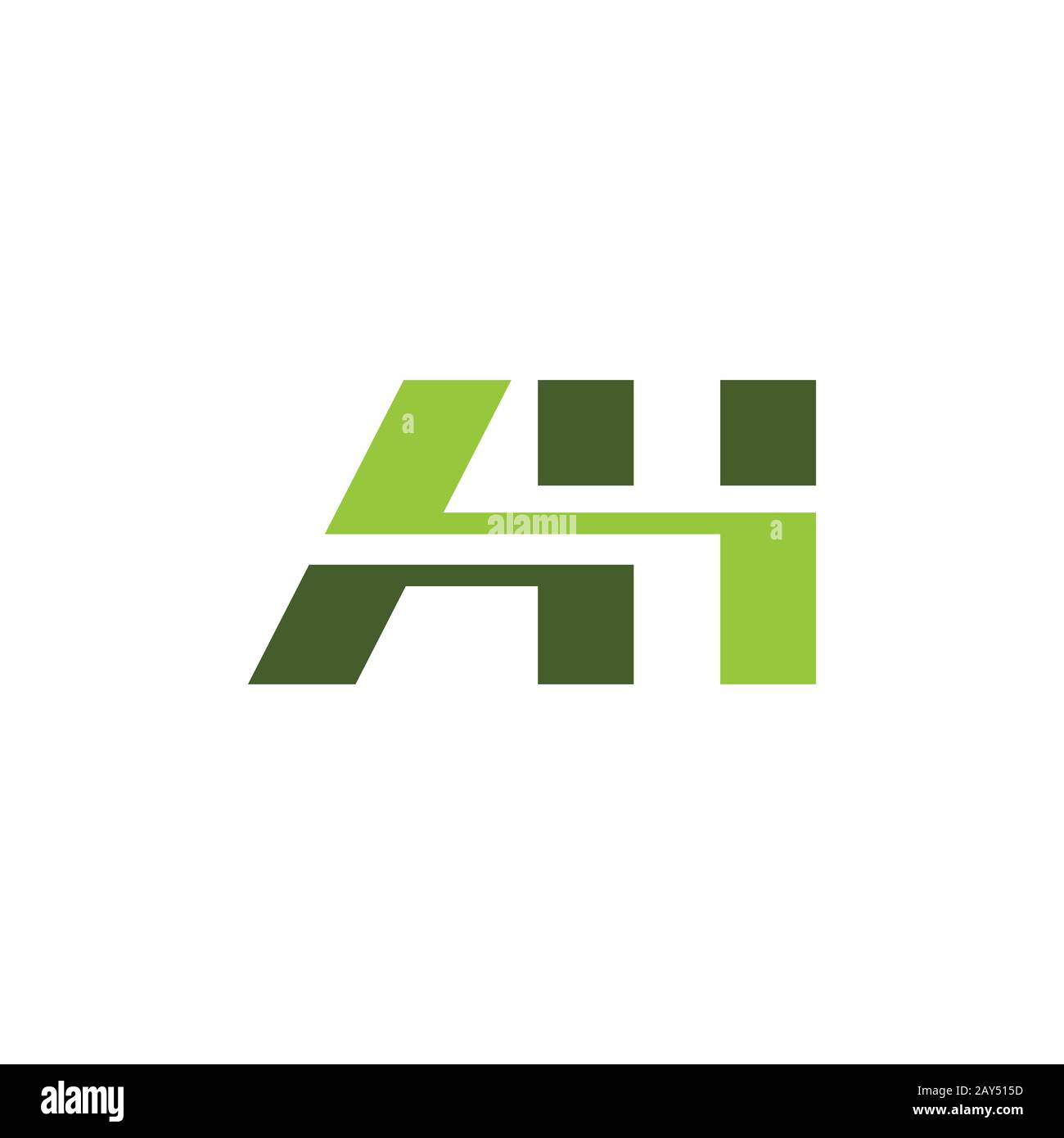 Initial letter ah or ha logo design template Stock Vector