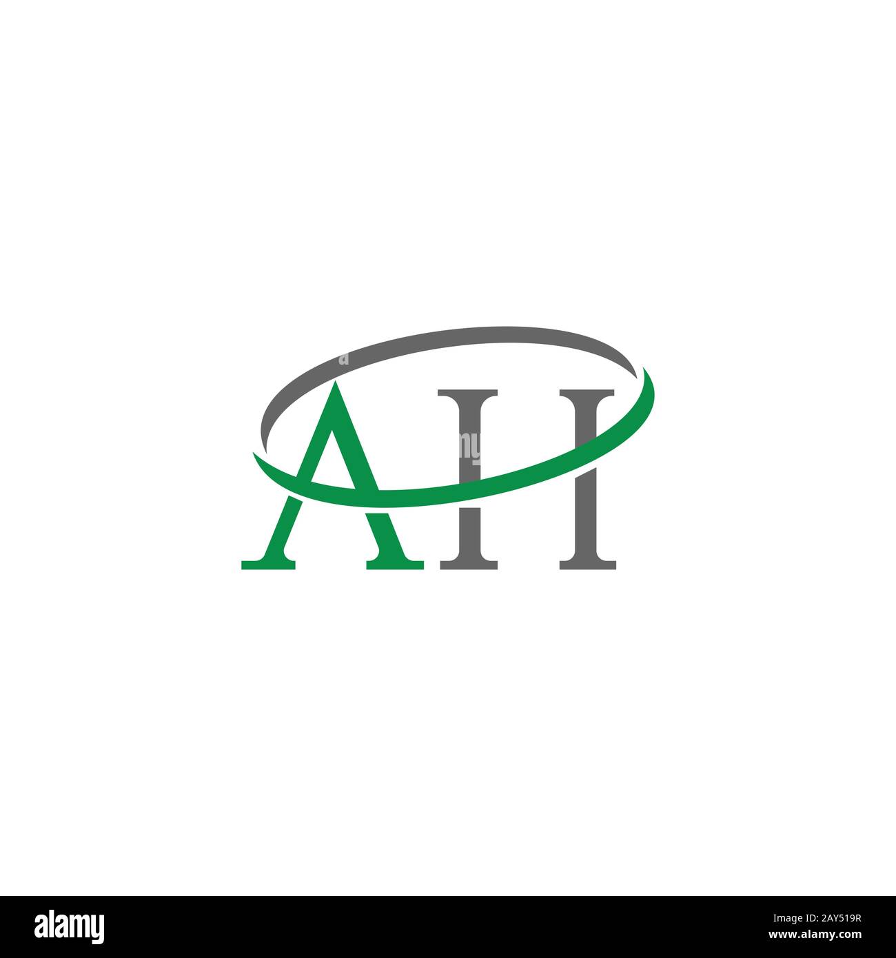 Initial letter ah or ha logo design template Stock Vector