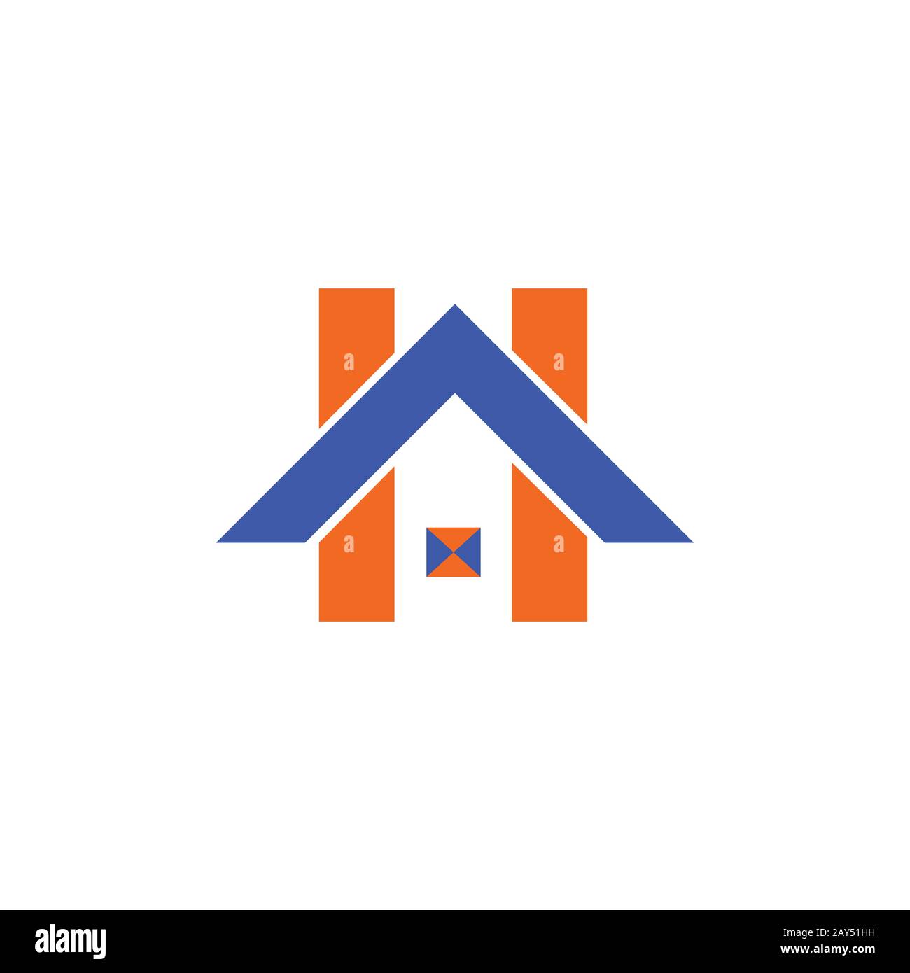 Initial letter ah or ha logo design template Stock Vector