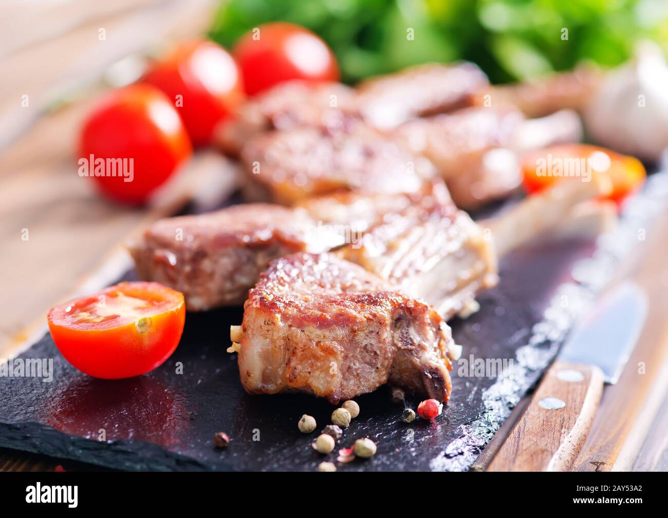 fried chop meat Stock Photo Alamy