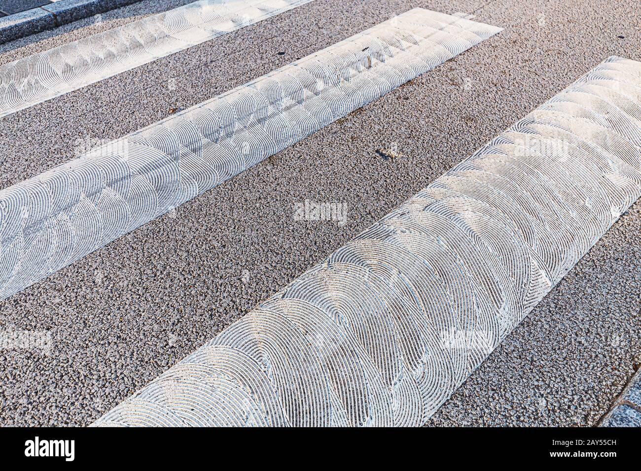 Special Zebra crossing paint coating, to make the driver feel the