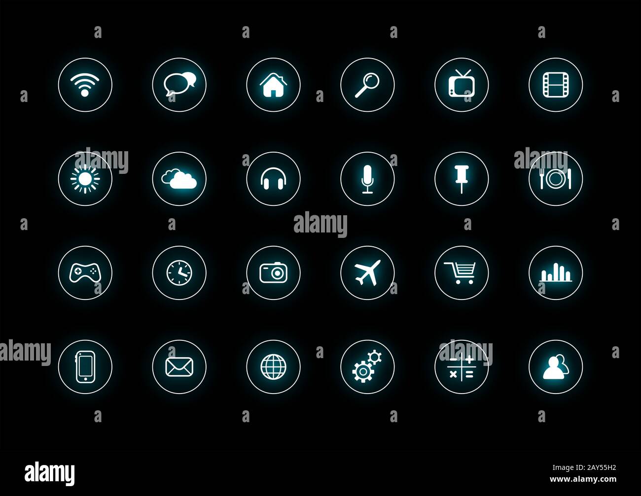 Desktop Icons collection Stock Photo - Alamy