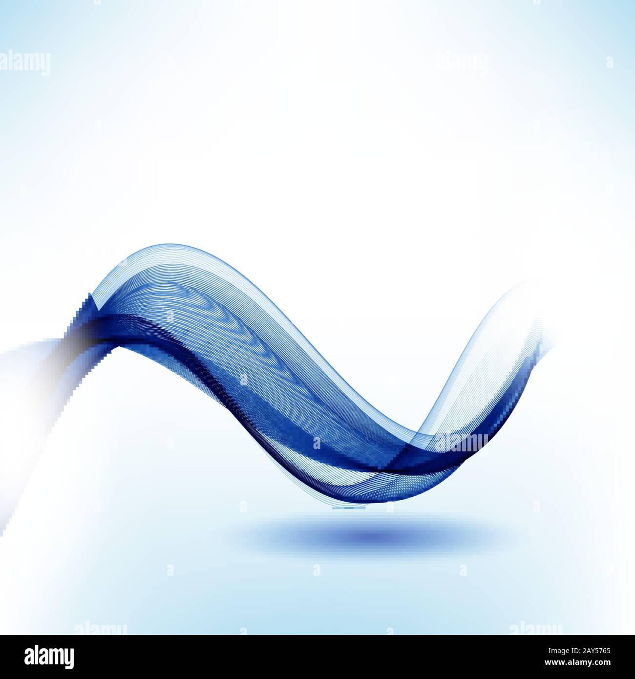 Blue abstract background. Transparent waves. Vector wave motion flow ...