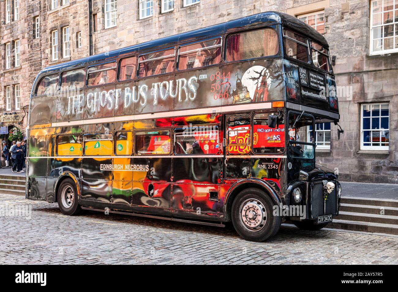 United Kingdom - Scotland Edinburgh - The Ghost Bus Tours - Comedy Horros Show Stock Photo