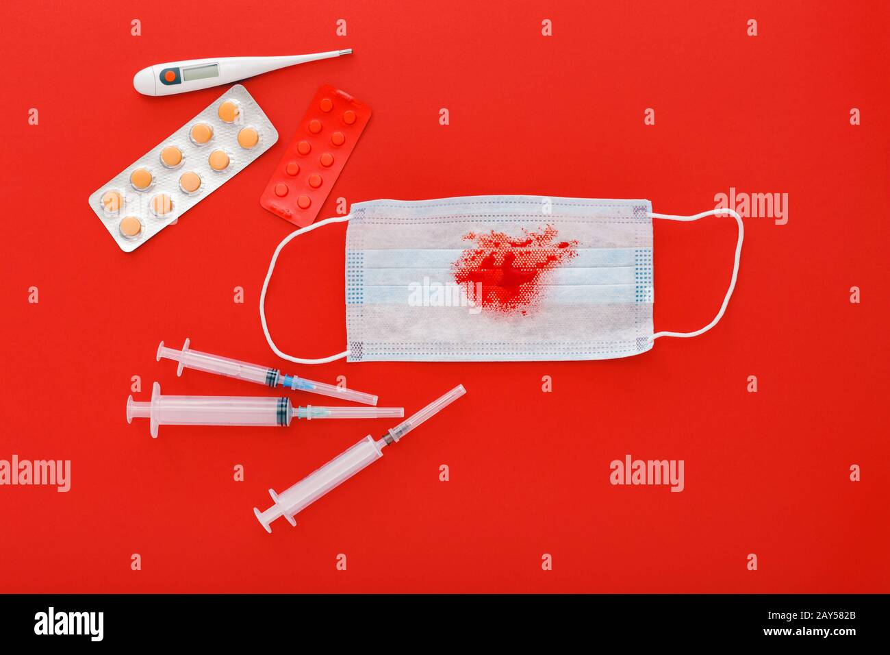 red surgical mask red surgical mask
