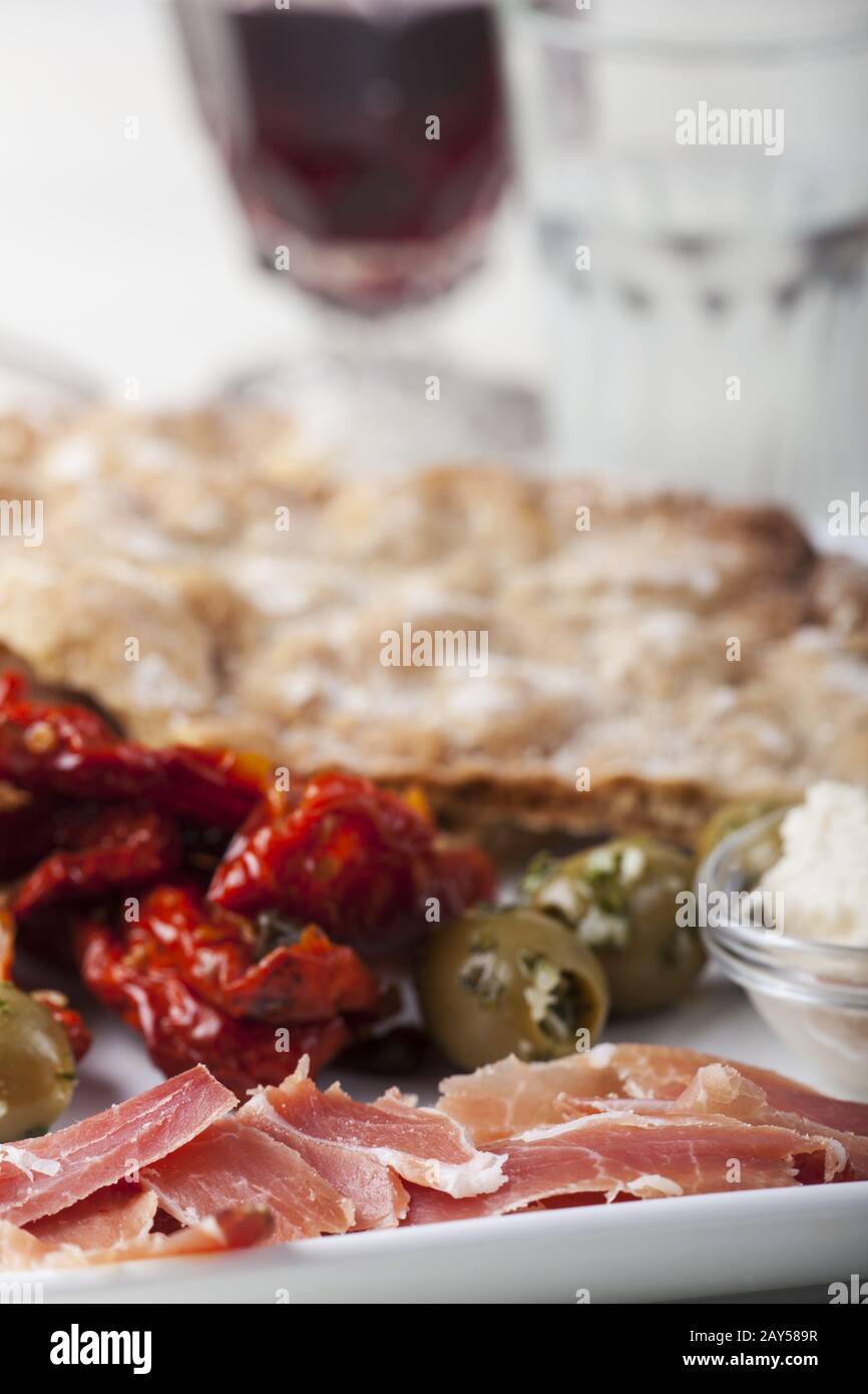 South Tyrolean ham speciality Stock Photo