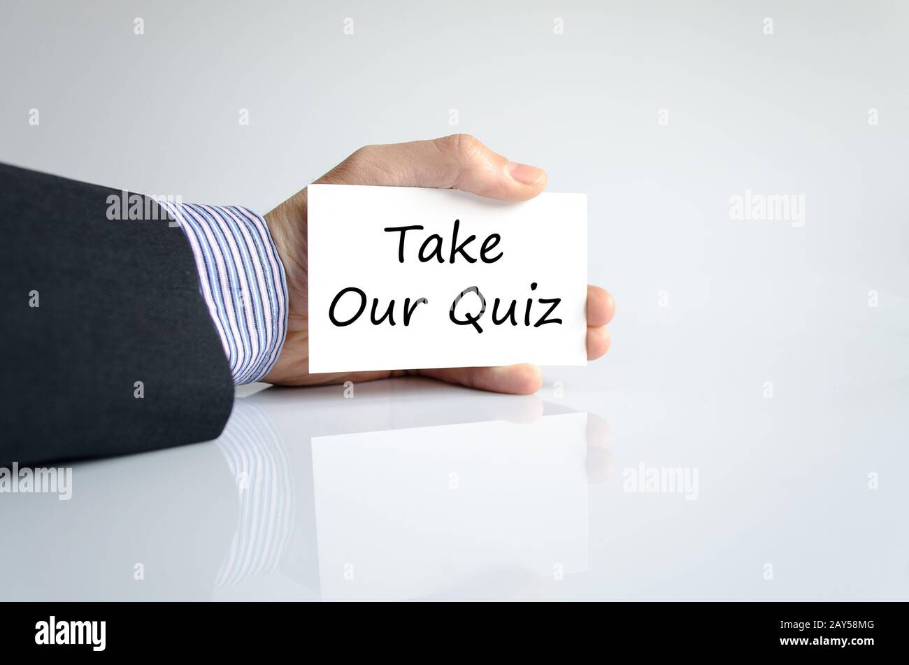 Take our quiz text concept Stock Photo