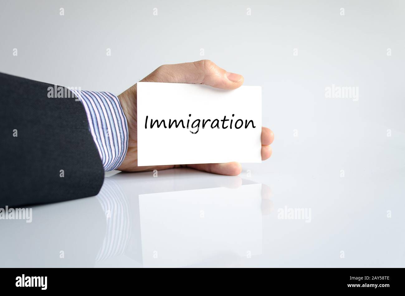 Immigration text concept Stock Photo